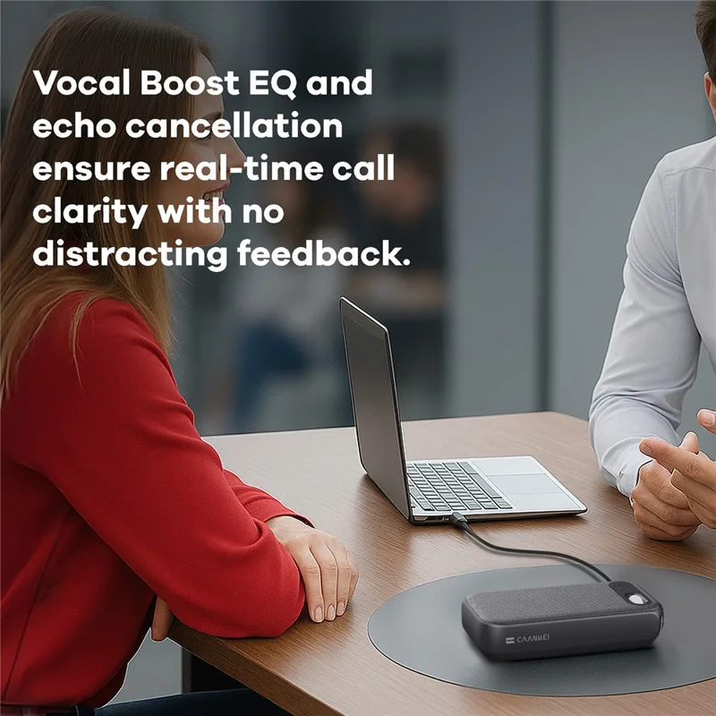 CAANKEI Speakerphone da tavolo per conferenze con USB-C e microfono per computer