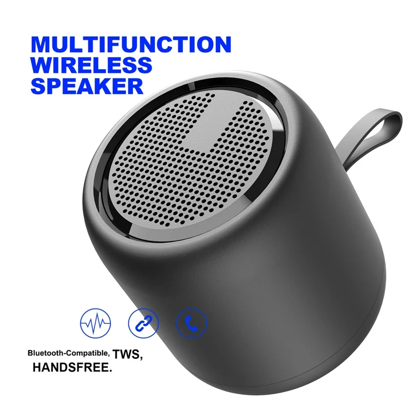 F11 Portable Speaker TWS Wireless Mini Subwoofer Outdoor Waterproof IPX4 for Home / Travel - Black
