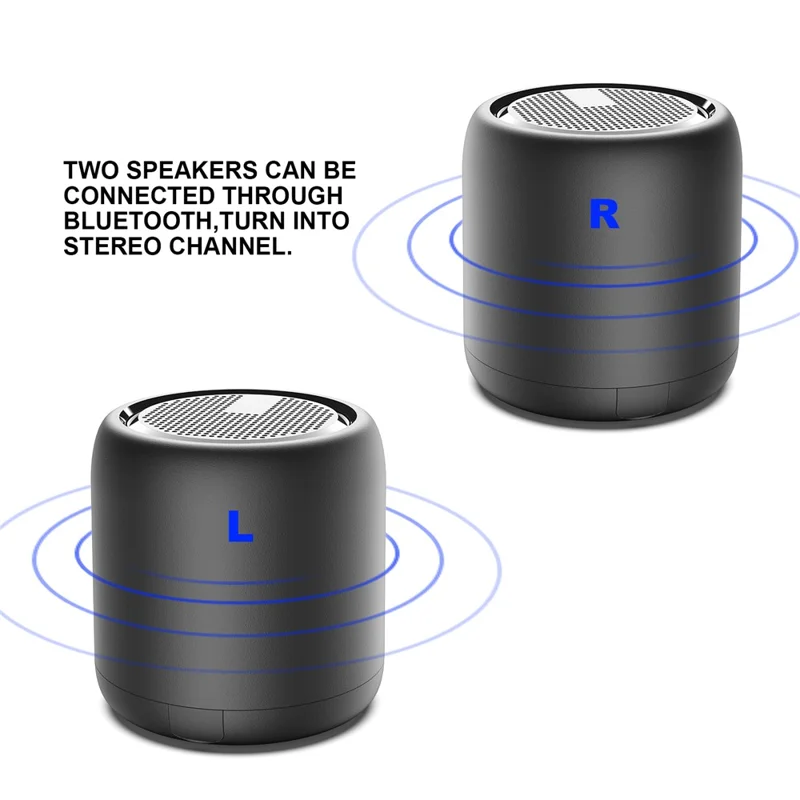 F11 Portable Speaker TWS Wireless Mini Subwoofer Outdoor Waterproof IPX4 for Home / Travel - Black
