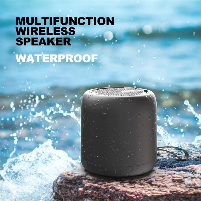 F11 Portable Speaker TWS Wireless Mini Subwoofer Outdoor Waterproof IPX4 for Home / Travel - Black