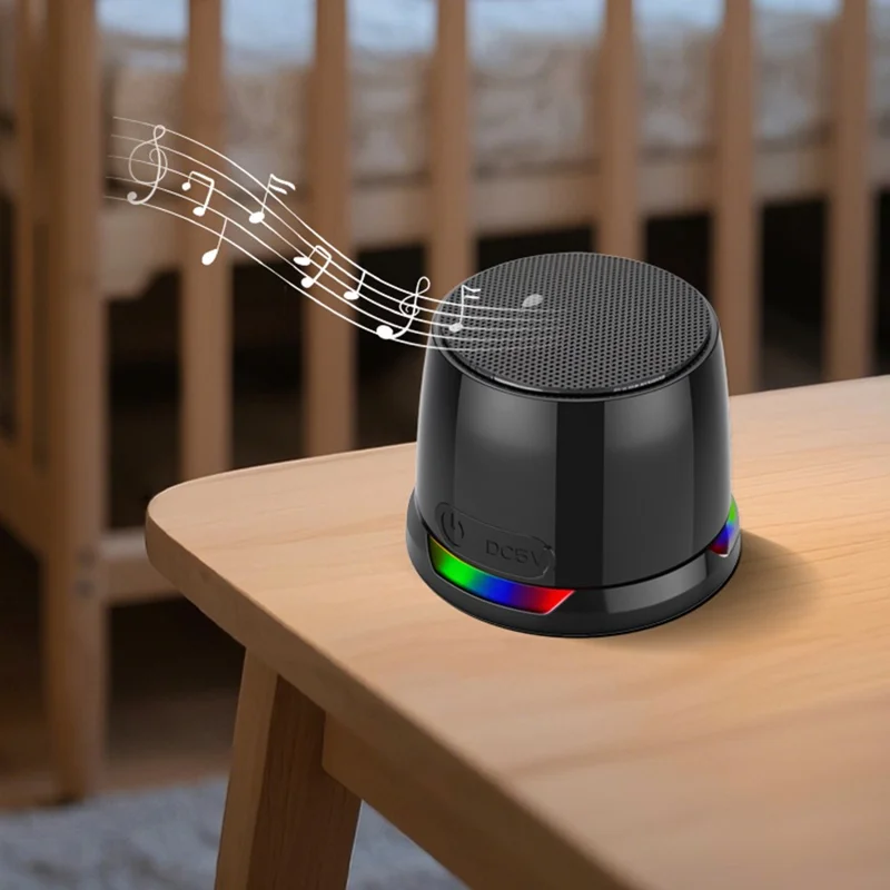 CX100 Phone Tablet Computer Magnetic Bluetooth-Compatible Speaker Portable Bass Subwoofer with Atmosphere Light