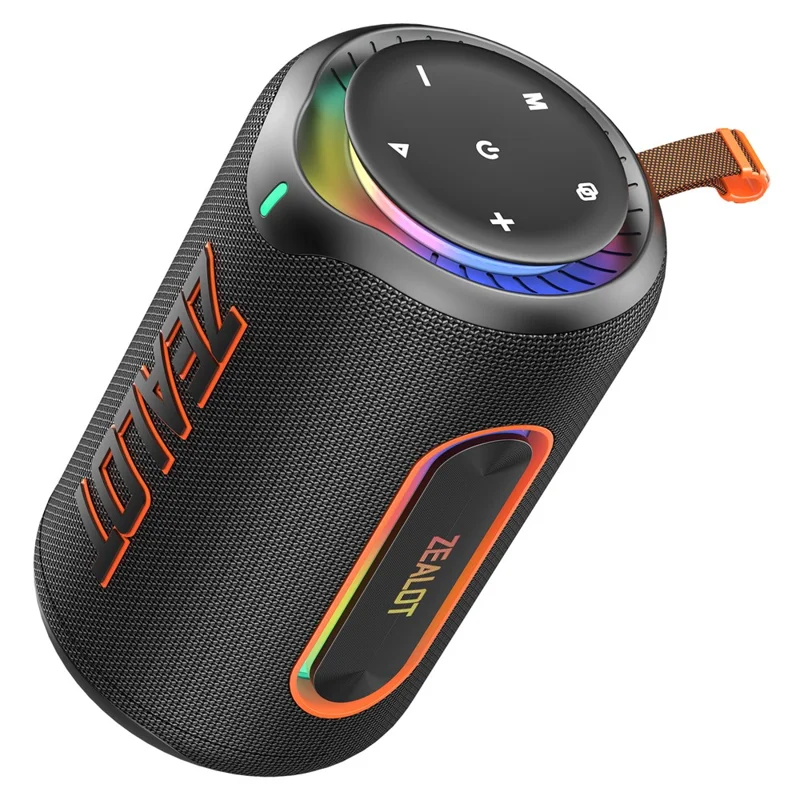 ZEALOT-MP1 Portable Bluetooth-Compatible Speaker 60W Enhanced Bass Waterproof Loudspeaker - Black