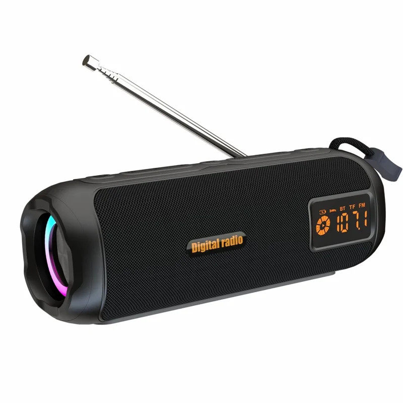 P12A 10W Stereo Outdoor Bluetooth-compatible Speaker with LED Display FM  /  AM Radio Support TF Card