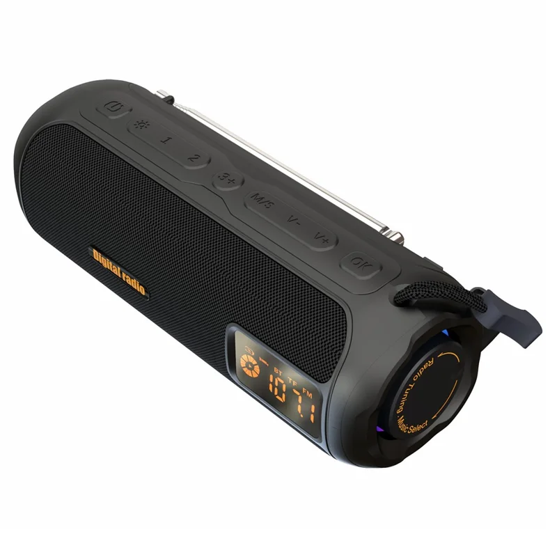 P12A 10W Stereo Outdoor Bluetooth-compatible Speaker with LED Display FM  /  AM Radio Support TF Card