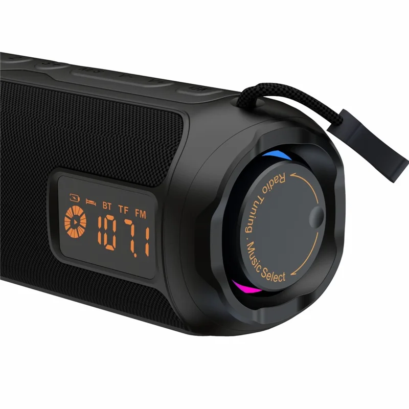 P12A 10W Stereo Outdoor Bluetooth-compatible Speaker with LED Display FM  /  AM Radio Support TF Card