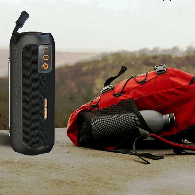 P12A 10W Stereo Outdoor Bluetooth-compatible Speaker with LED Display FM  /  AM Radio Support TF Card