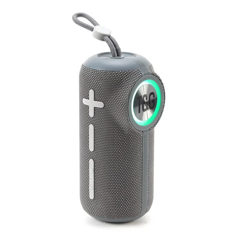 T&G TG698 Portable Speaker Wireless Handheld Subwoofer High Volume Mini Audio System - Grey