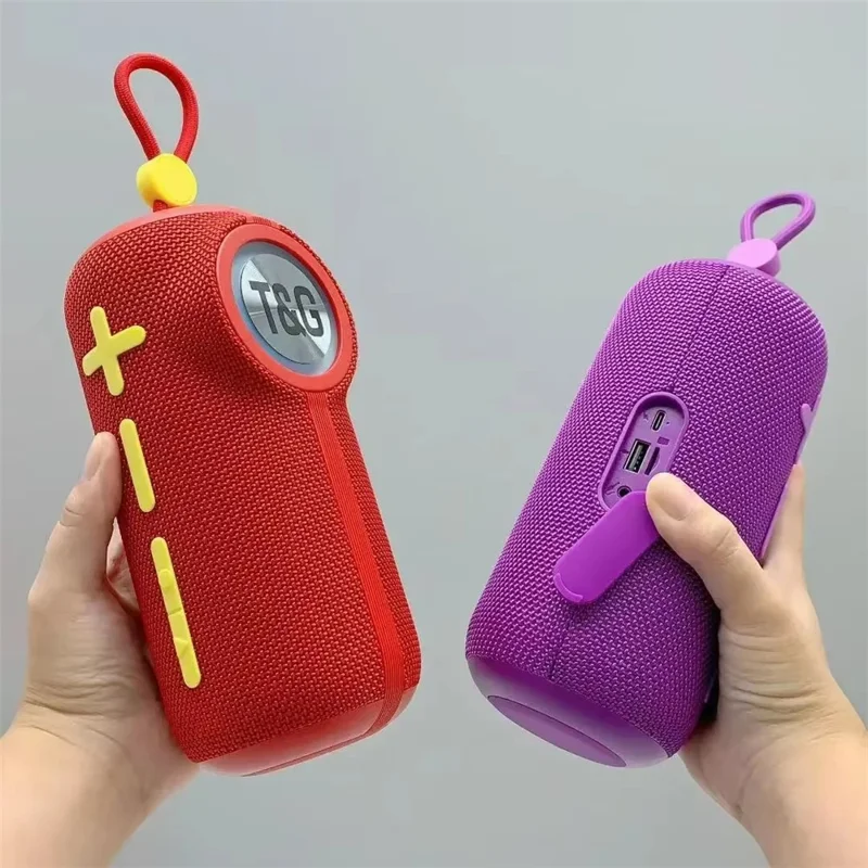 T&G TG698 Portable Speaker Wireless Handheld Subwoofer High Volume Mini Audio System - Purple