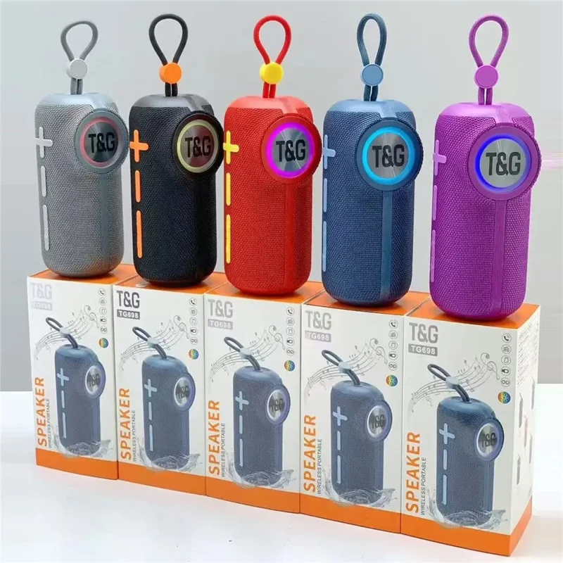 T&G TG698 Portable Speaker Wireless Handheld Subwoofer High Volume Mini Audio System - Purple