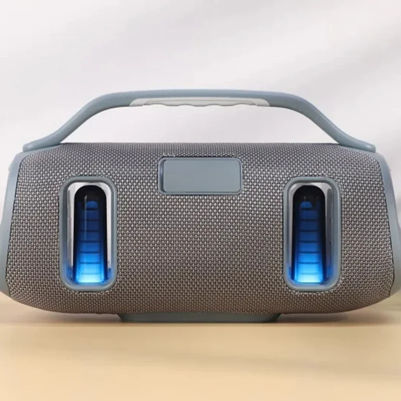 T&G TG-694 Głośnik bezprzewodowy Stereo Bass Wodoodporny Przenośny Głośnik aktywny z tkaniny z podświetleniem LED RGB / Radio FM - Szary