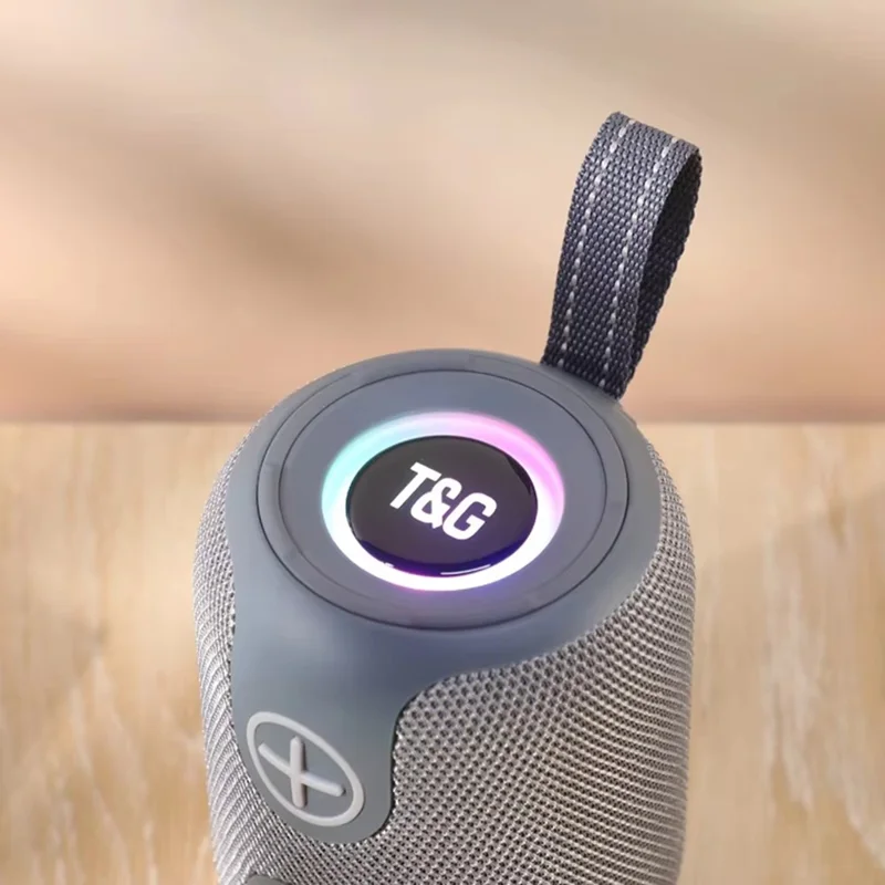 T&G TG697 Wireless Speaker Portable Handheld Subwoofer High Volume Mini Audio System - Grey