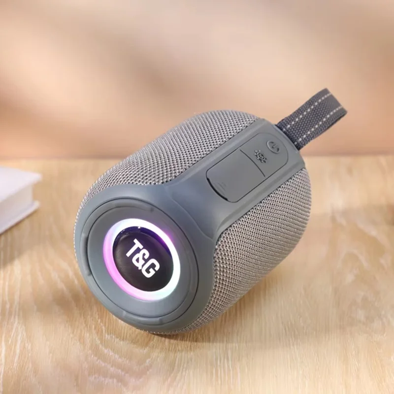 T&G TG697 Wireless Speaker Portable Handheld Subwoofer High Volume Mini Audio System - Grey