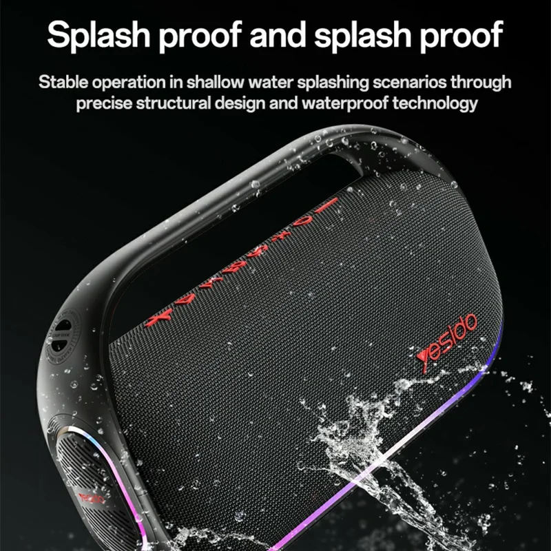 YESIDO YSW31 Wireless Speaker 3 EQ Modes Waterproof TWS Stereo Sound Bluetooth-compatible Subwoofer