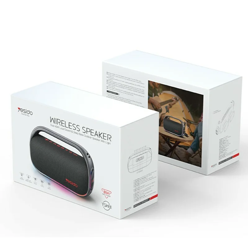 YESIDO YSW31 Wireless Speaker 3 EQ Modes Waterproof TWS Stereo Sound Bluetooth-compatible Subwoofer