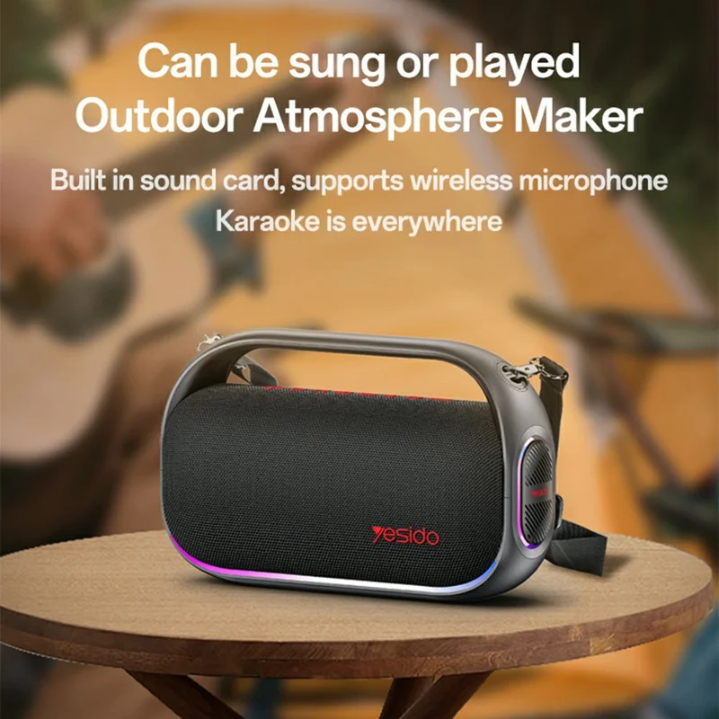 YESIDO YSW31 Wireless Speaker 3 EQ Modes Waterproof TWS Stereo Sound Bluetooth-compatible Subwoofer
