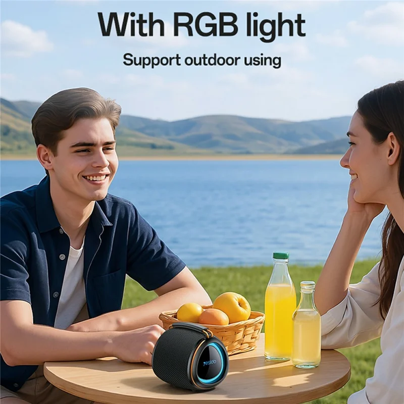 YESIDO YSW40 8W Portable Subwoofer TWS Bluetooth-compatible Wireless Speaker with RGB Light