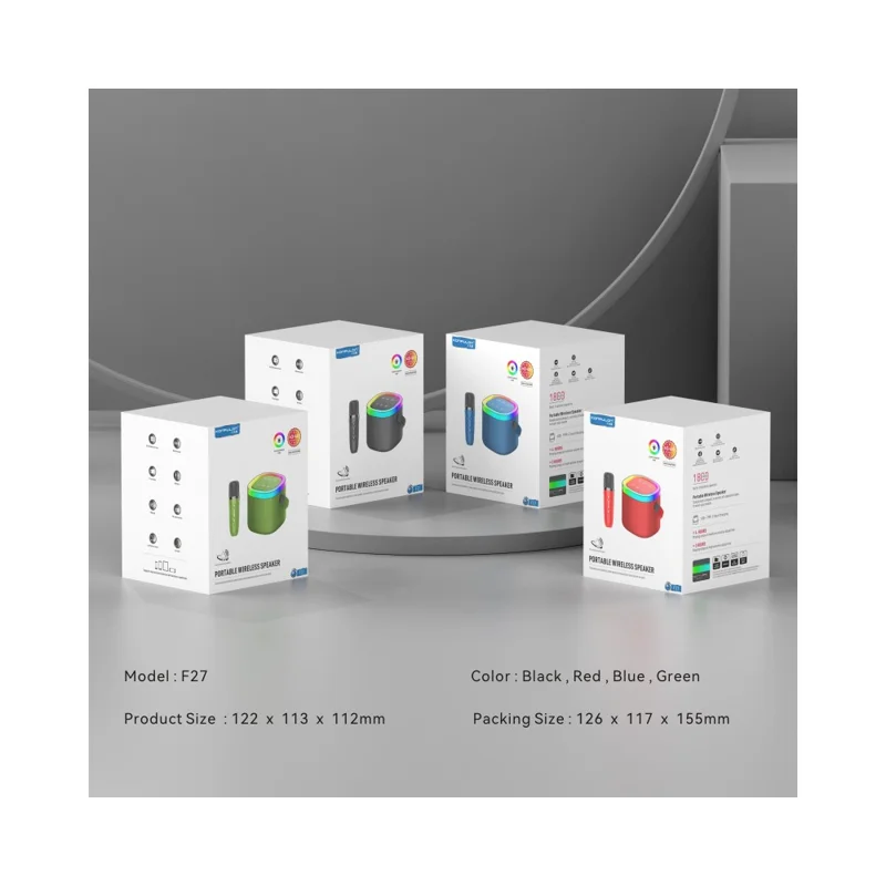 KONFULON F27 Dual 8W Driver Bluetooth-compatible Speaker with Microphone Wireless Audio System - Black