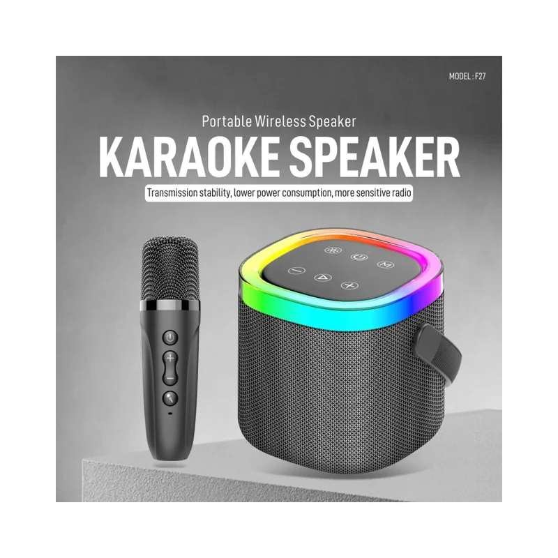 KONFULON F27 Dual 8W Driver Bluetooth-compatible Speaker with Microphone Wireless Audio System - Black