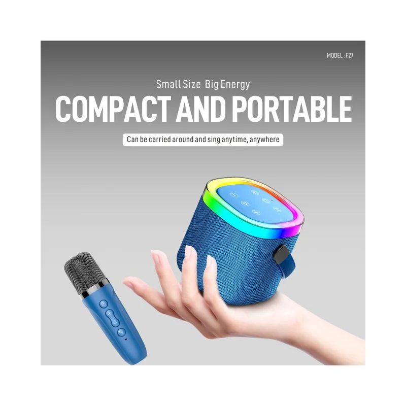 KONFULON F27 Dual 8W Driver Bluetooth-compatible Speaker with Microphone Wireless Audio System - Black