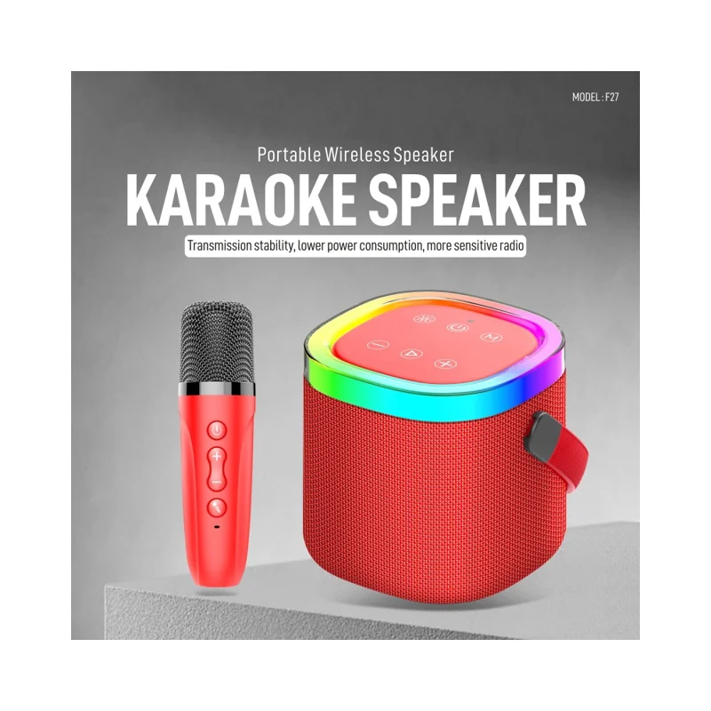 KONFULON F27 Dual 8W Driver Bluetooth-compatible Speaker with Microphone Wireless Audio System - Red