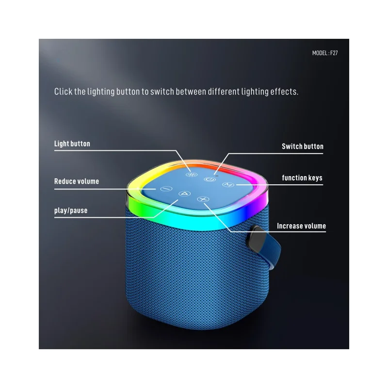 KONFULON F27 Dual 8W Driver Bluetooth-compatible Speaker with Microphone Wireless Audio System - Red