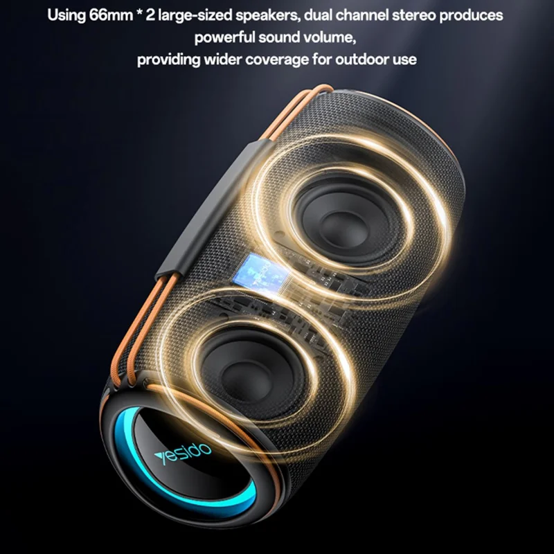 مكبر صوت YESIDO YSW38 سطح المكتب بلوتوث 30 واط إضاءة RGB متعددة الأوضاع ساب وووفر لاسلكي