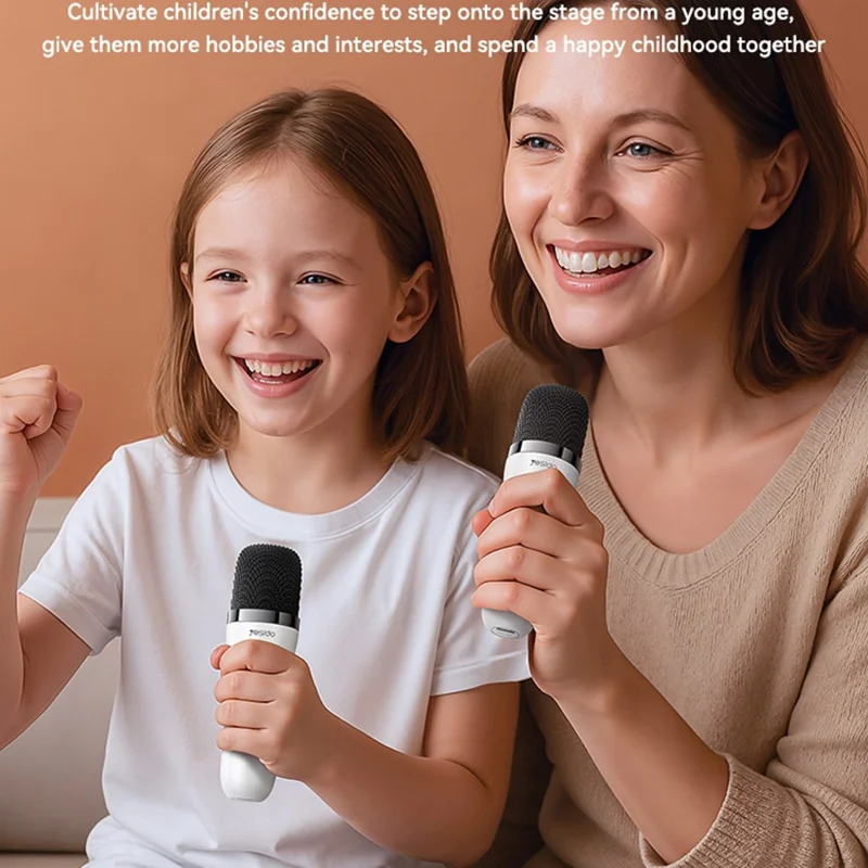YESIDO YSW36 Cute Ears Design 5W Bluetooth-compatible Karaoke Speaker with Dual Microphone for Children Entertainment