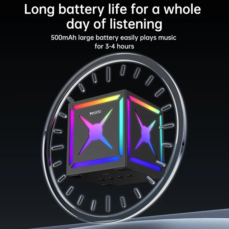 YESIDO YSW34 5W TWS Bluetooth-compatible Speaker RGB Lighting Outdoor Portable Subwoofer