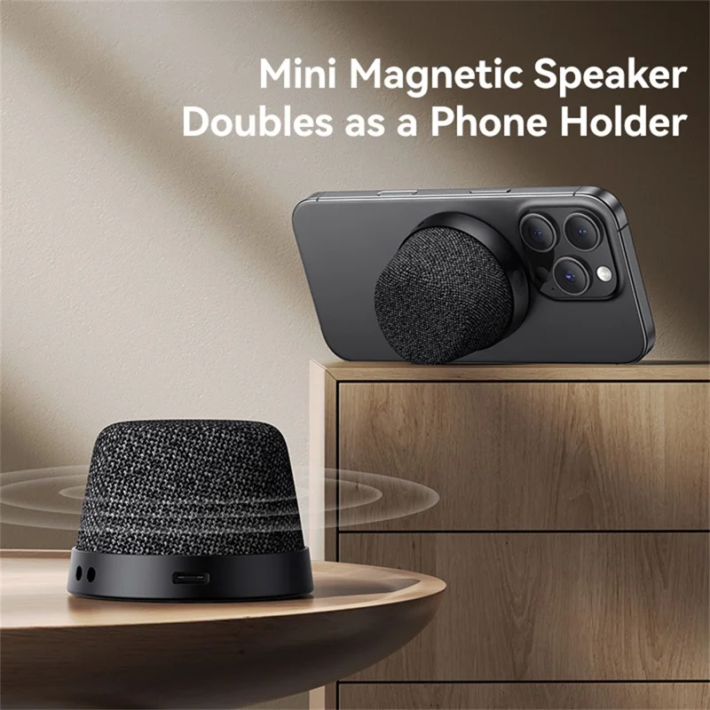 USAMS YX016 Magnetic Mini Speaker Bluetooth-Compatible 5.4 Phone Stand Music Player