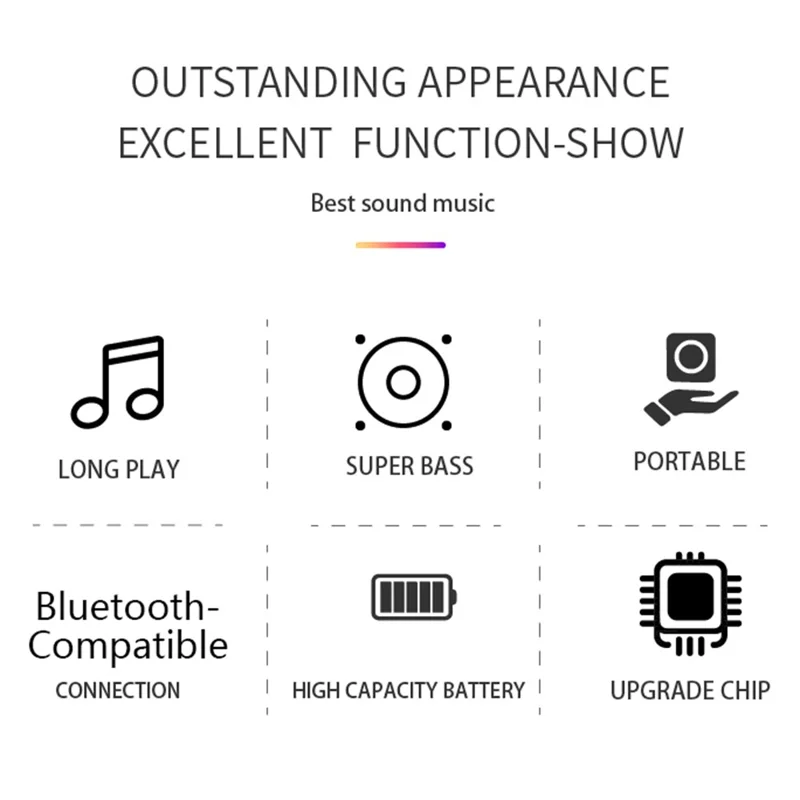 BT-10 Mini Portable Speaker Bluetooth-Compatible Subwoofer Phone Stand Long Playtime Bass Boost