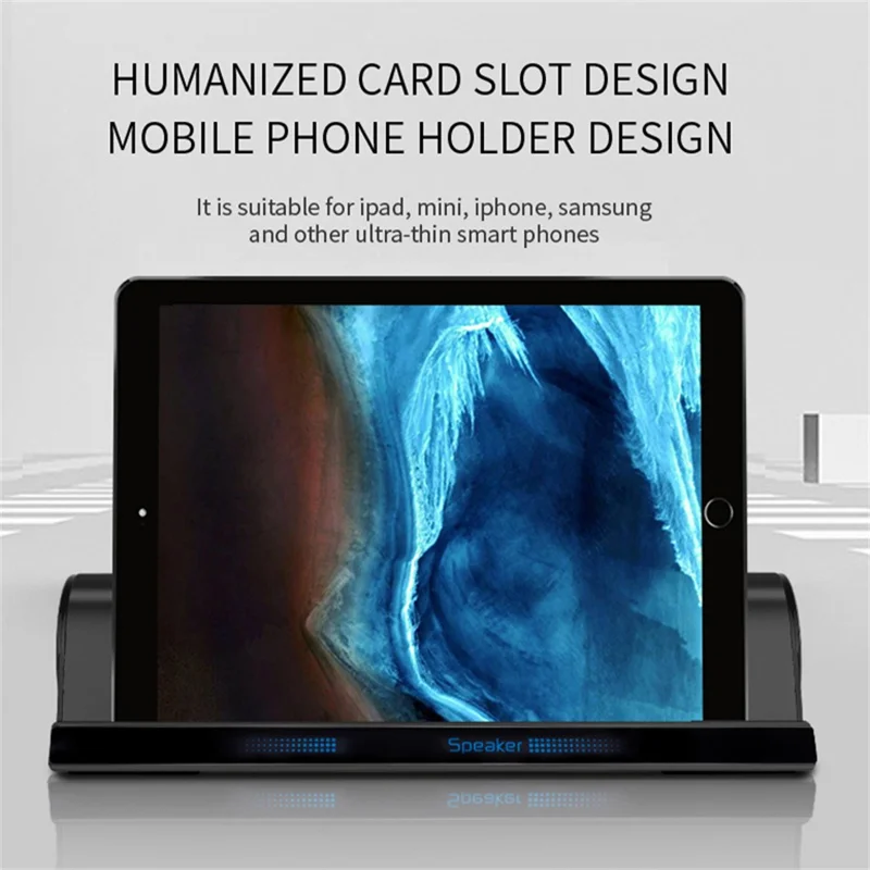 BT-10 Mini Portable Speaker Bluetooth-Compatible Subwoofer Phone Stand Long Playtime Bass Boost