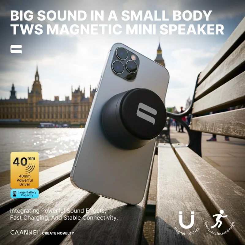 CWS06 Portable Magnetic Bluetooth-compatible Speaker IPX6 Waterproof Outdoor Wireless Mini Subwoofer