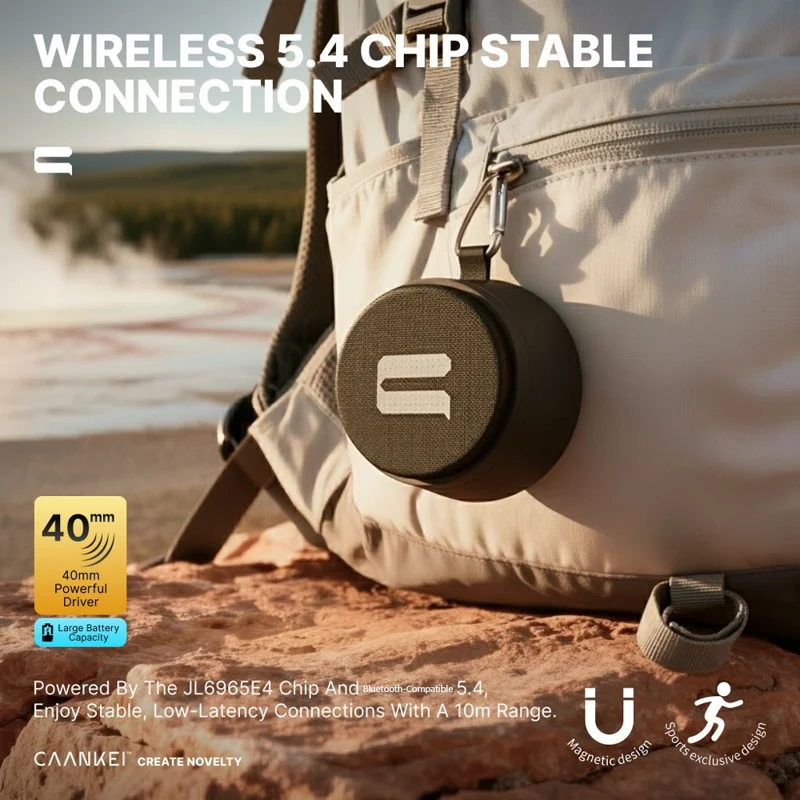 CWS06 Portable Magnetic Bluetooth-compatible Speaker IPX6 Waterproof Outdoor Wireless Mini Subwoofer