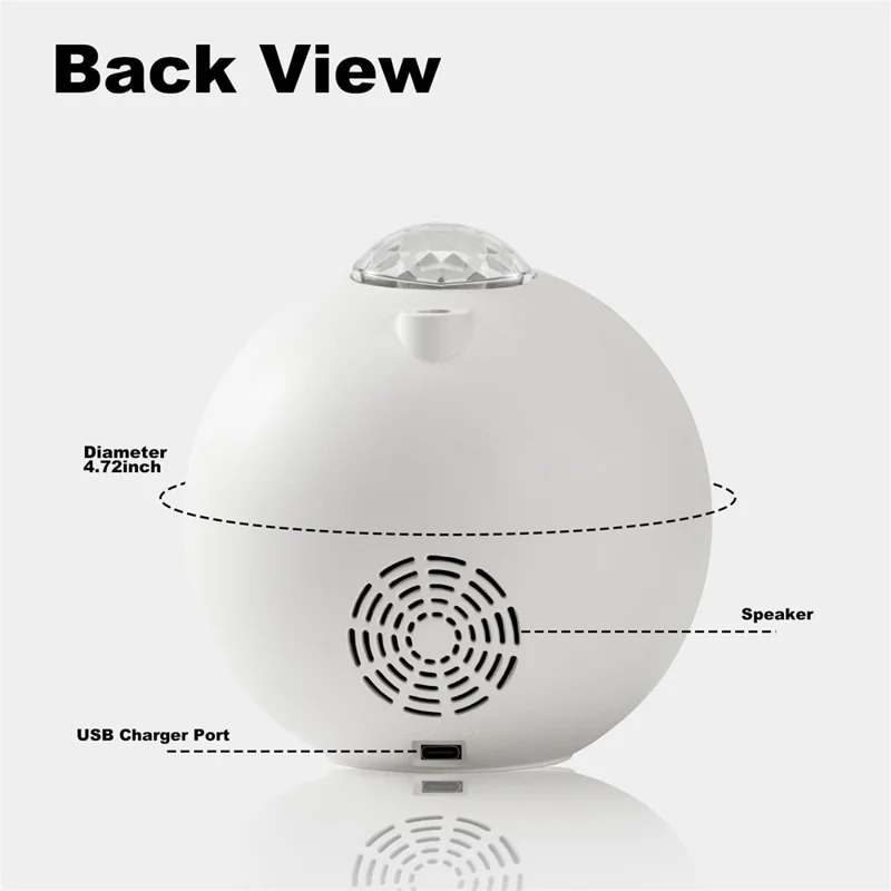 F4006 HD Sound RGB Sternprojektor 3 Alarme 5 Stimmungslichter Bluetooth-kompatibler Lautsprecher Wecker USB-betrieben