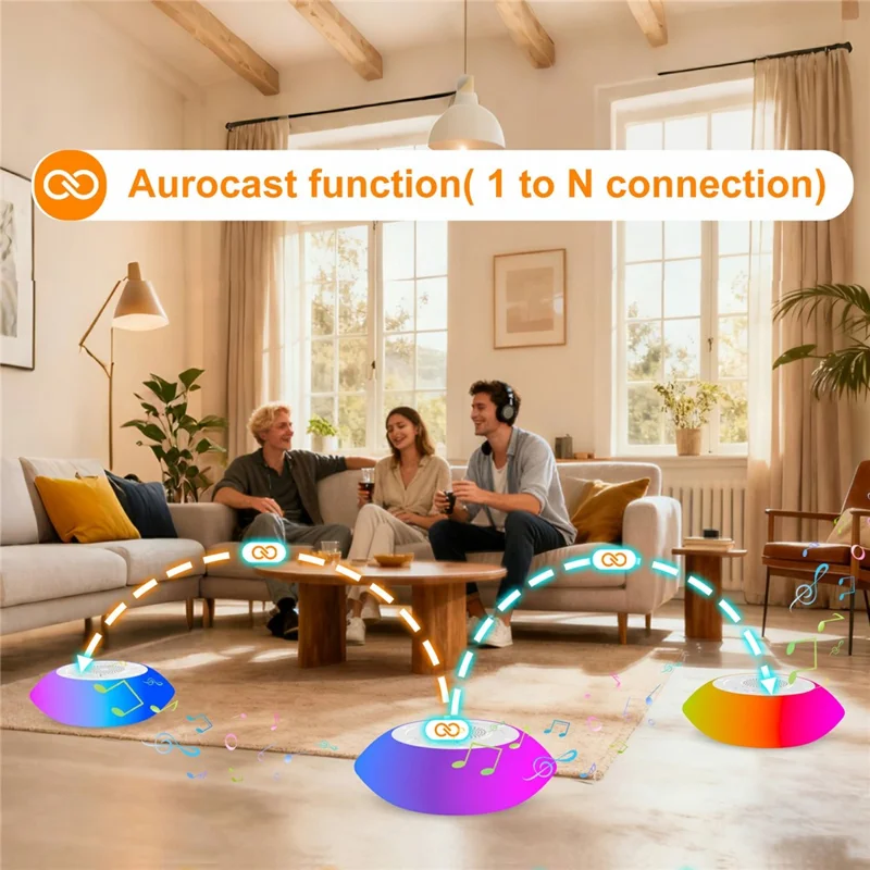 H501 Floating Bluetooth-compatible Speaker for Pool  /  Beach  /  Shower IPX7 Waterproof Stereo Sound Subwoofer with Colorful LED Lights