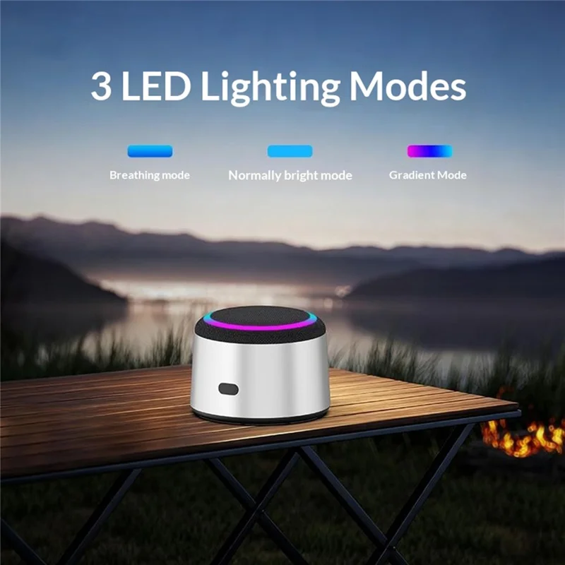 H11 TWS Bluetooth-compatible Speaker RGB Lighting 15W Wireless Charging Magnetic Phone Stand - Silver