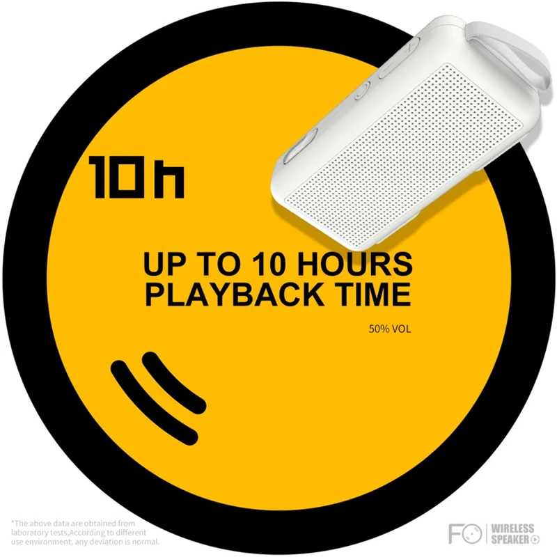 Bluetooth-Compatible Speaker F0 Outdoor Wireless Mini Subwoofer with HIFI Sound Portable Speaker - Black