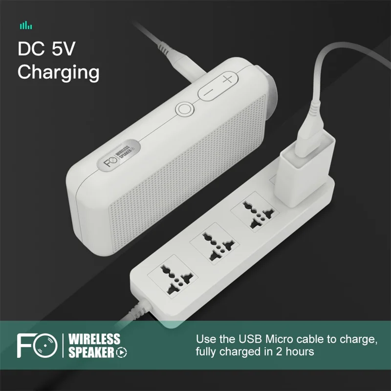 Bluetooth-Compatible Speaker F0 Outdoor Wireless Mini Subwoofer with HIFI Sound Portable Speaker - Black