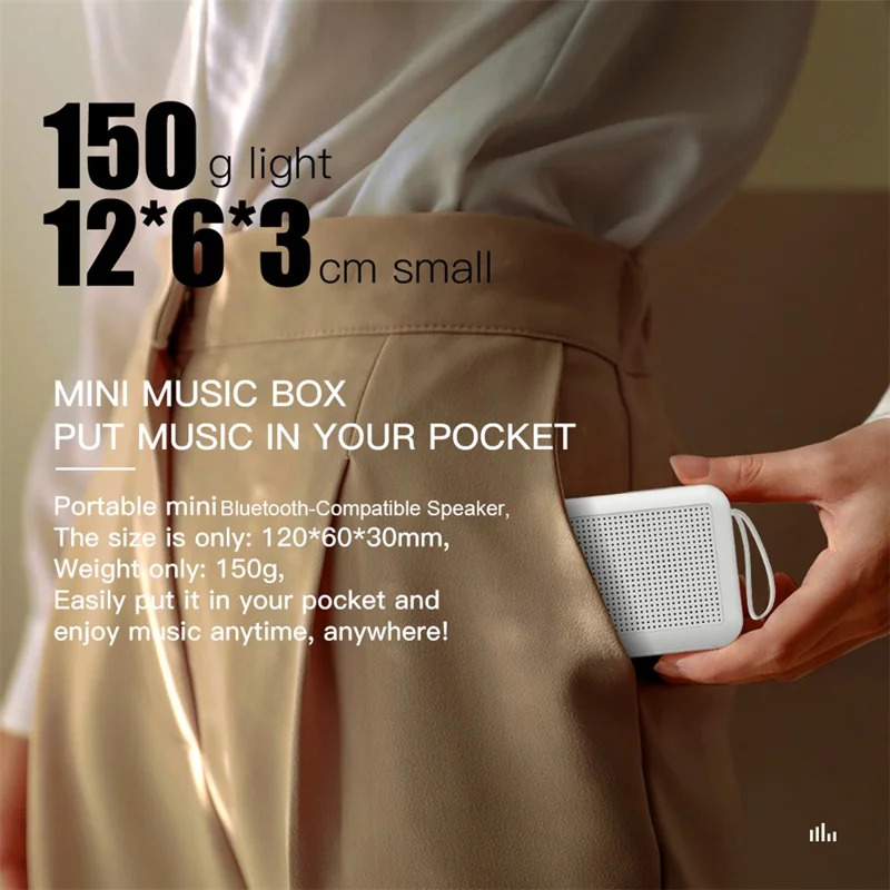 Bluetooth-Compatible Speaker F0 Outdoor Wireless Mini Subwoofer with HIFI Sound Portable Speaker - Black