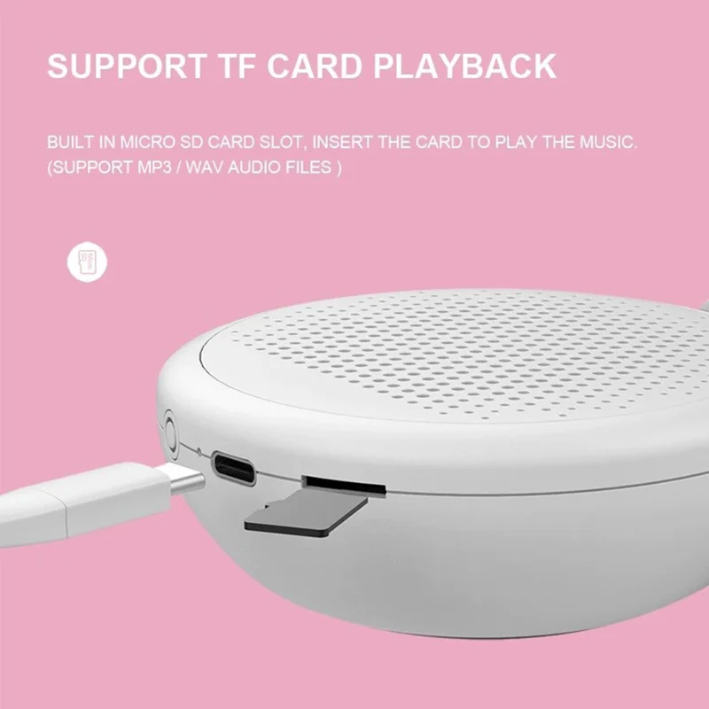 F10 Bluetooth-Compatible Speaker Mini Portable Outdoor Subwoofer with HIFI Surround Sound and TF Card Expansion - White