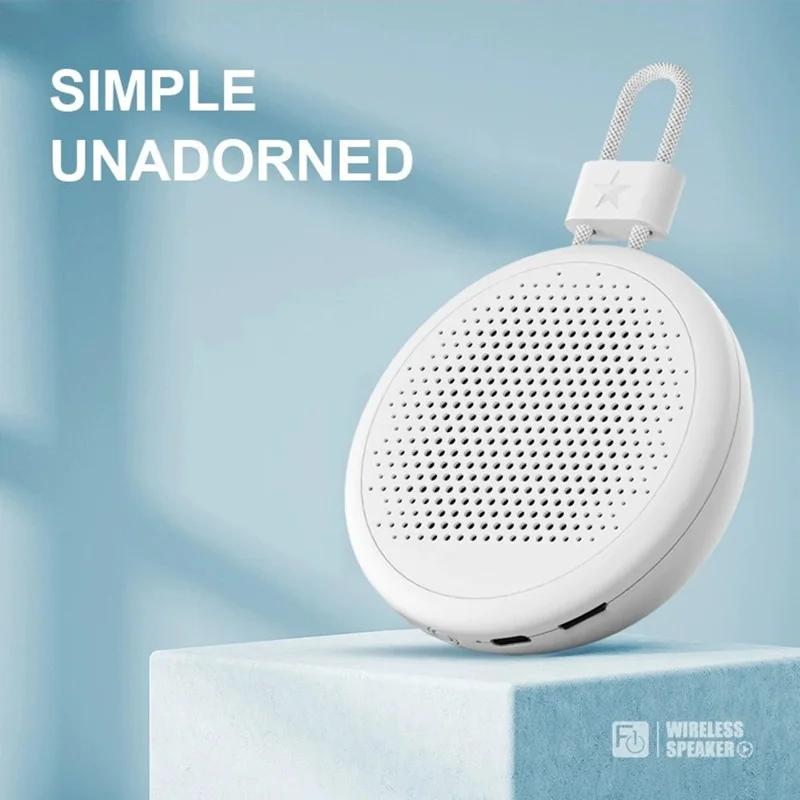 F10 Bluetooth-Compatible Speaker Mini Portable Outdoor Subwoofer with HIFI Surround Sound and TF Card Expansion - White