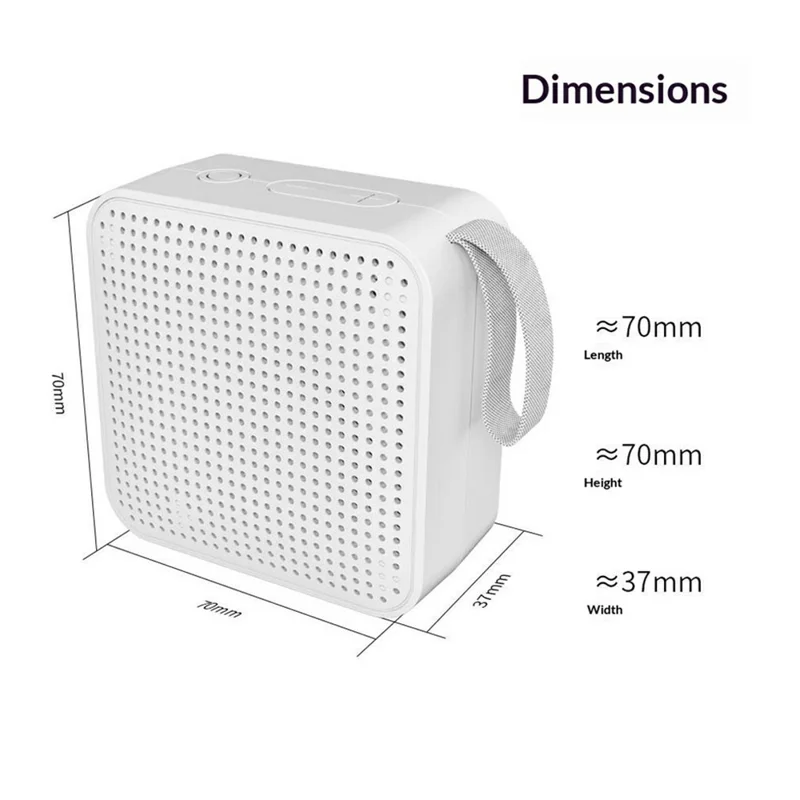 F12 Altifalante Bluetooth-Compatible HIFI Som Surround 360° Subwoofer Sem Fios Mini para Exterior - Branco