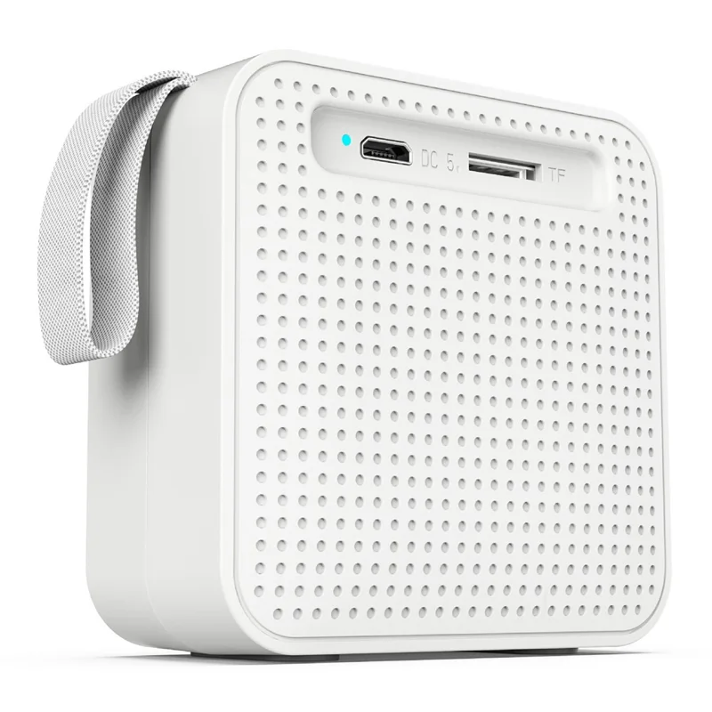 F12 Altifalante Bluetooth-Compatible HIFI Som Surround 360° Subwoofer Sem Fios Mini para Exterior - Branco