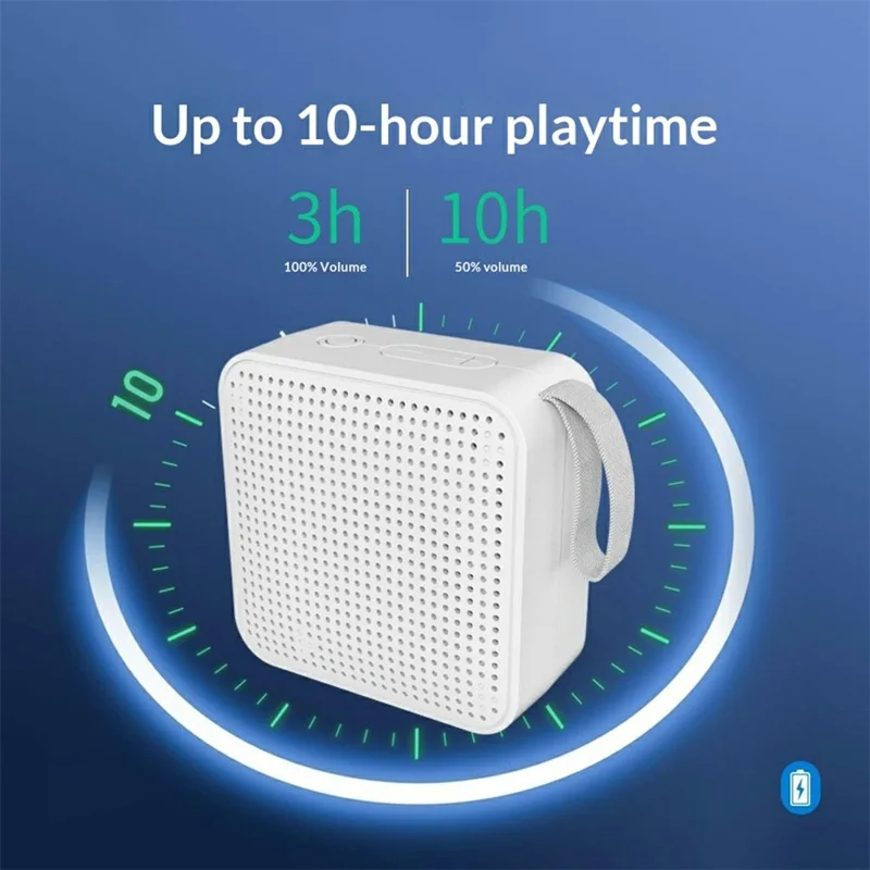 F12 Altifalante Bluetooth-Compatible HIFI Som Surround 360° Subwoofer Sem Fios Mini para Exterior - Branco