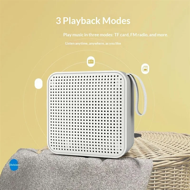 F12 Altifalante Bluetooth-Compatible HIFI Som Surround 360° Subwoofer Sem Fios Mini para Exterior - Branco