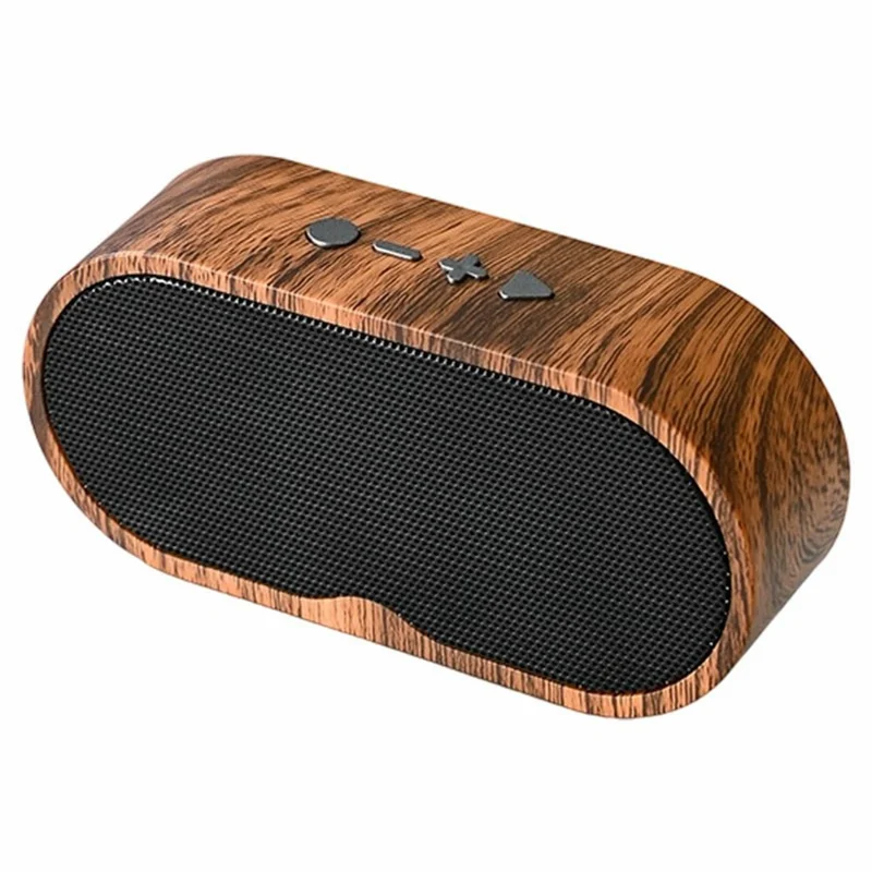 Clear Sound Bluetooth-Compatible Speaker F3 Outdoor Wireless Mini Subwoofer Long Battery Life for Home Travel - Wood