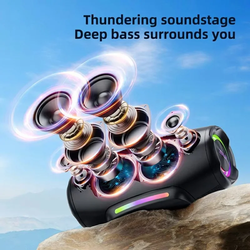 ZEALOT S127 100W Outdoor Portable Bluetooth-Compatible Speaker 24000mAh RGB Light Subwoofer - Black