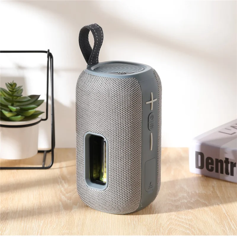 T&G 693 Portable Speaker Mini Outdoor Wireless Subwoofer Speaker with Microphone  /  FM Radio - Grey