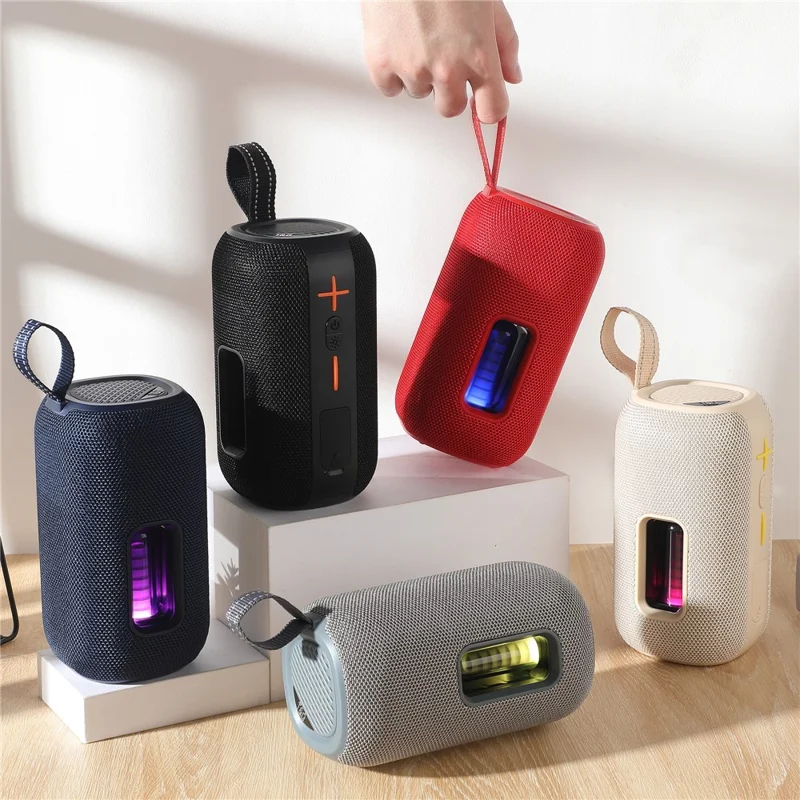 T&G 693 Portable Speaker Mini Outdoor Wireless Subwoofer Speaker with Microphone  /  FM Radio - Grey