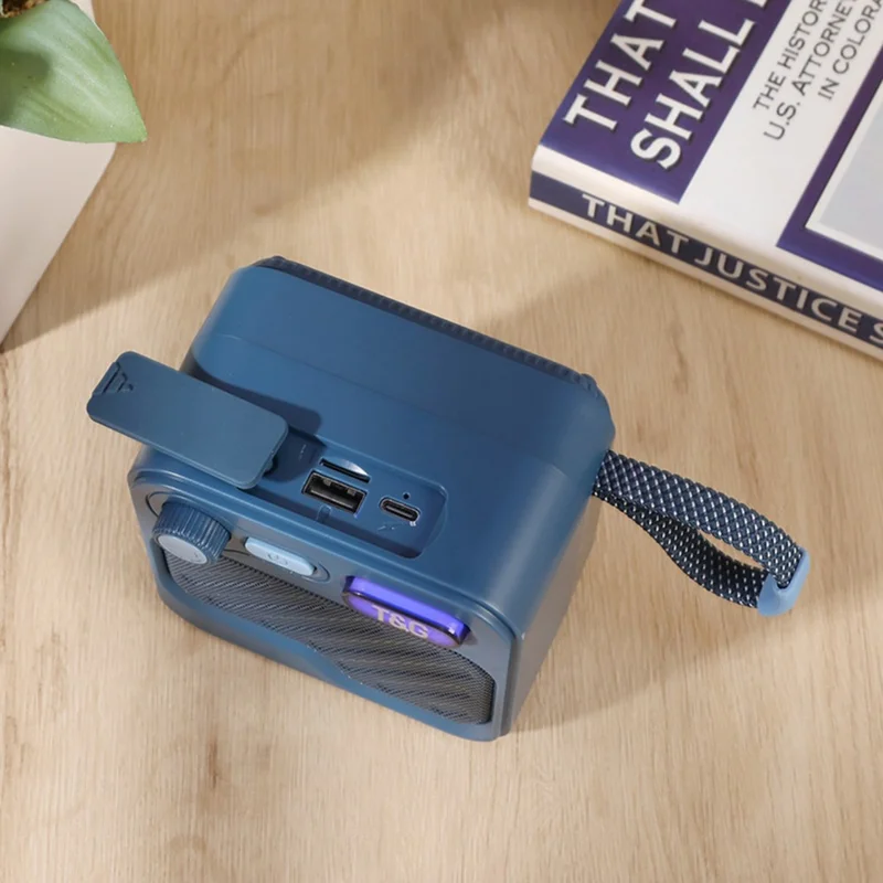T&G 701 Portable Speaker Bluetooth-Compatible Wireless Speaker Audio Device with FM Radio  /  TWS Function - Blue